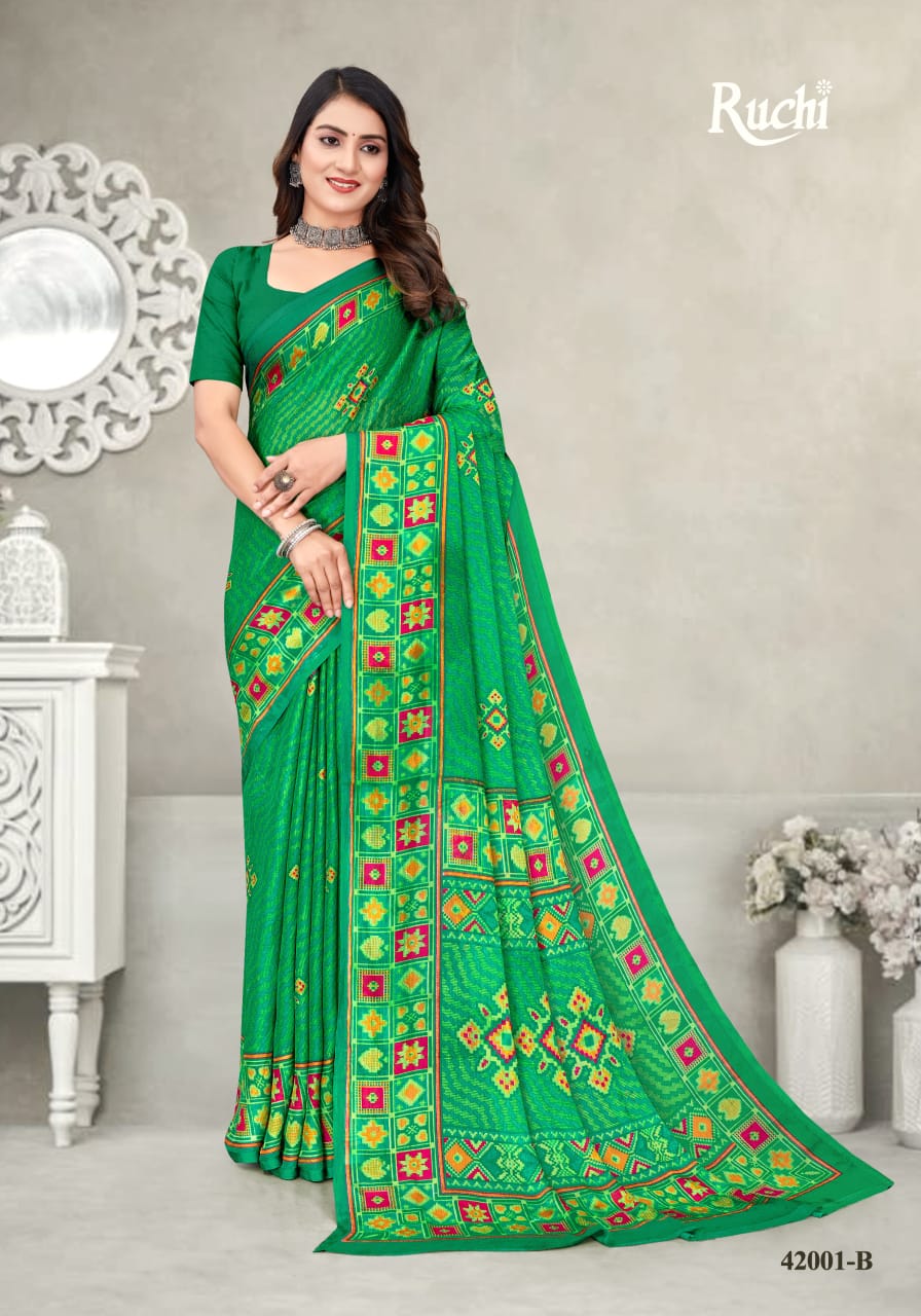Star Chiffon Vol 192 By Ruchi Chiffon Surat Daily Wear Saree Wholesale Market